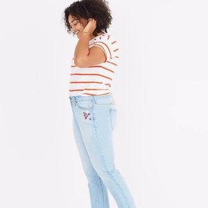Madewell Perfect Summer Jean: strawberry embroidered edition